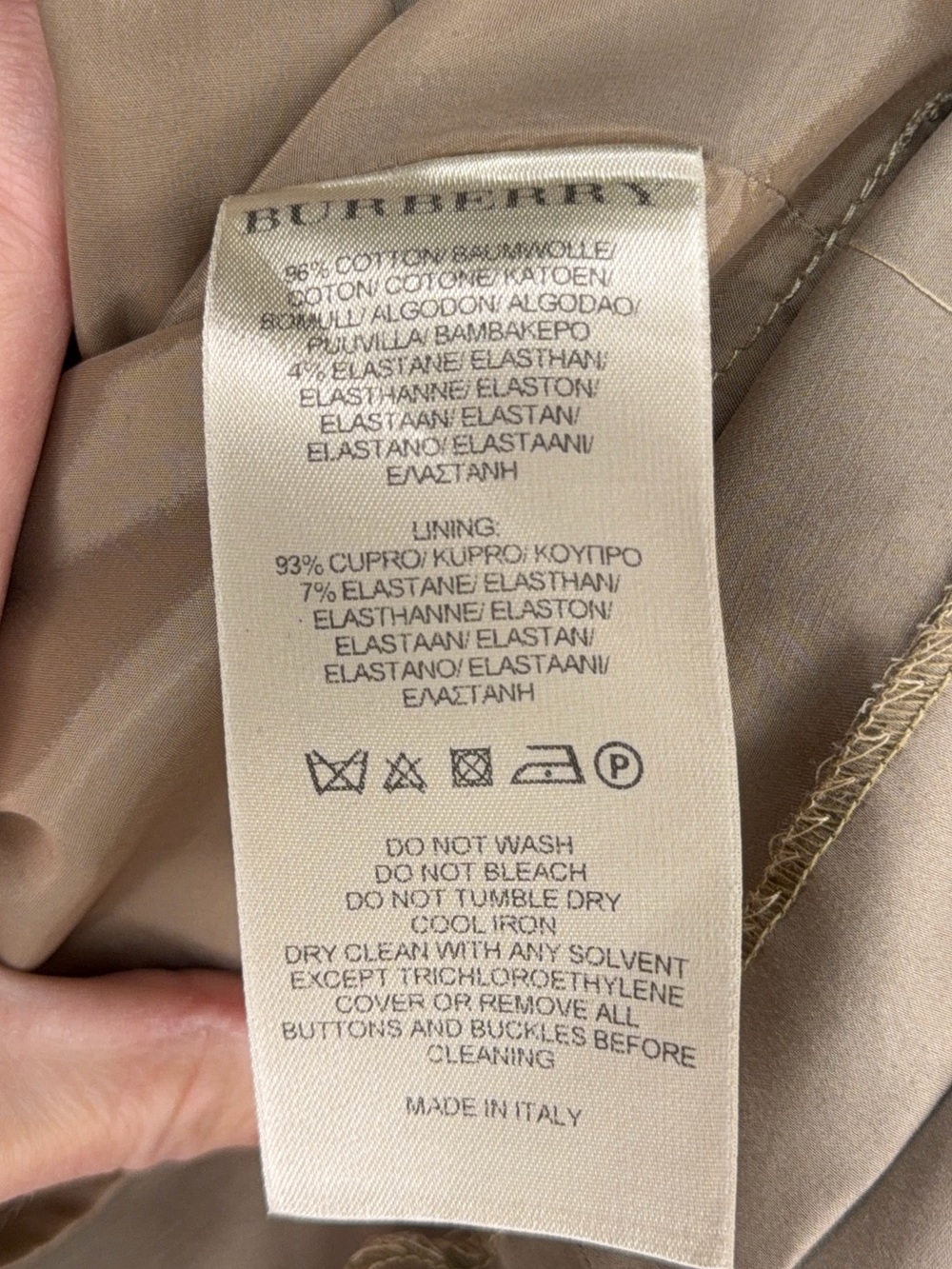Burberry London Beige Trench-Style Dress with Black Detailing - Picture 10 of 10
